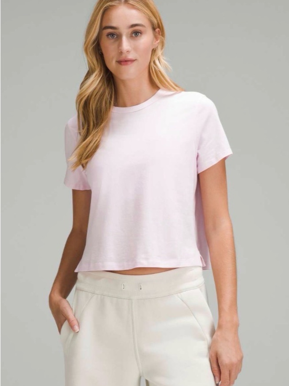 Lululemon Classic-Fit Cotton-Blend T-Shirt Meadowsweet Pink